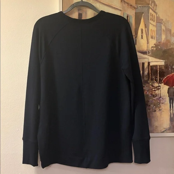 Athleta Coaster Luxe Recover Sweatshirt Navy Blue Small - Picture 3 of 5